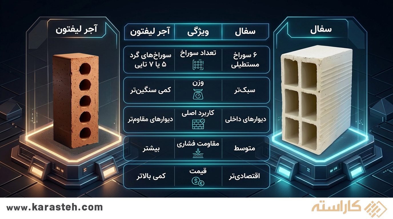 آجر لیفتون چیست و چه تفاوتی با آجر تیغه دارد؟